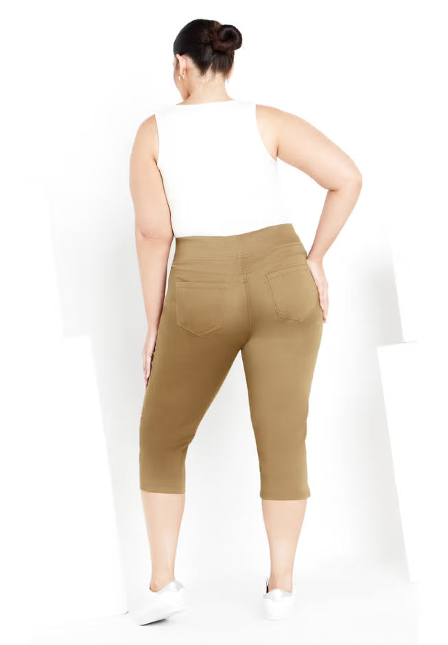 Butter Denim Pull On Crop Jeans