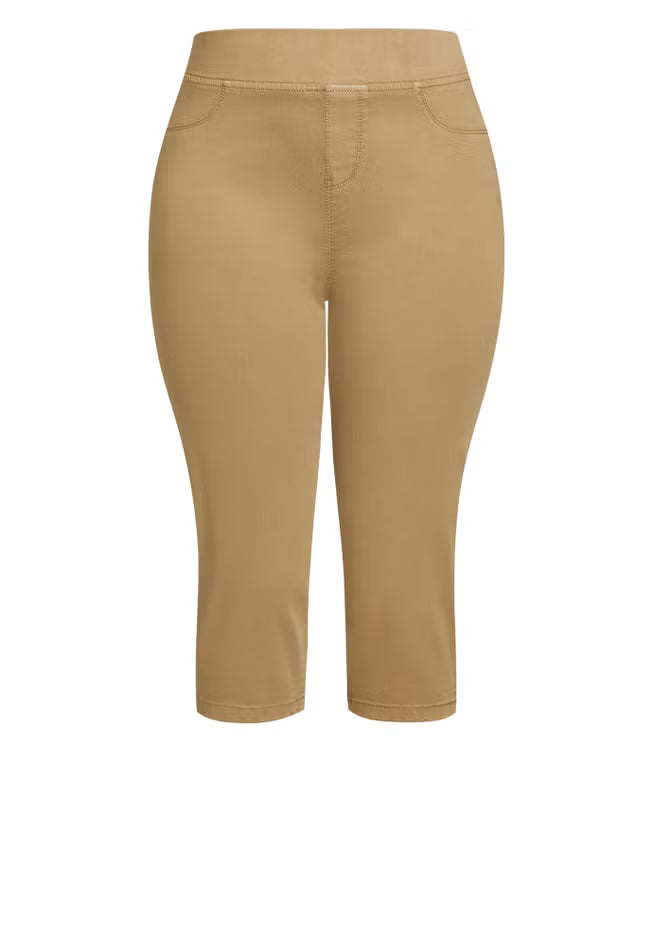 Butter Denim Pull On Crop Jeans