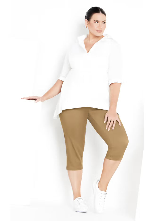 Butter Denim Pull On Crop Jeans