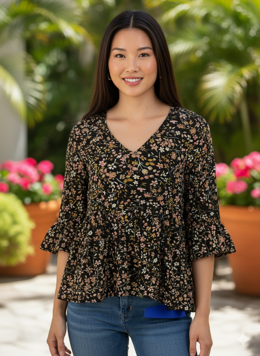 Top Lani Prt Vine Flora Top