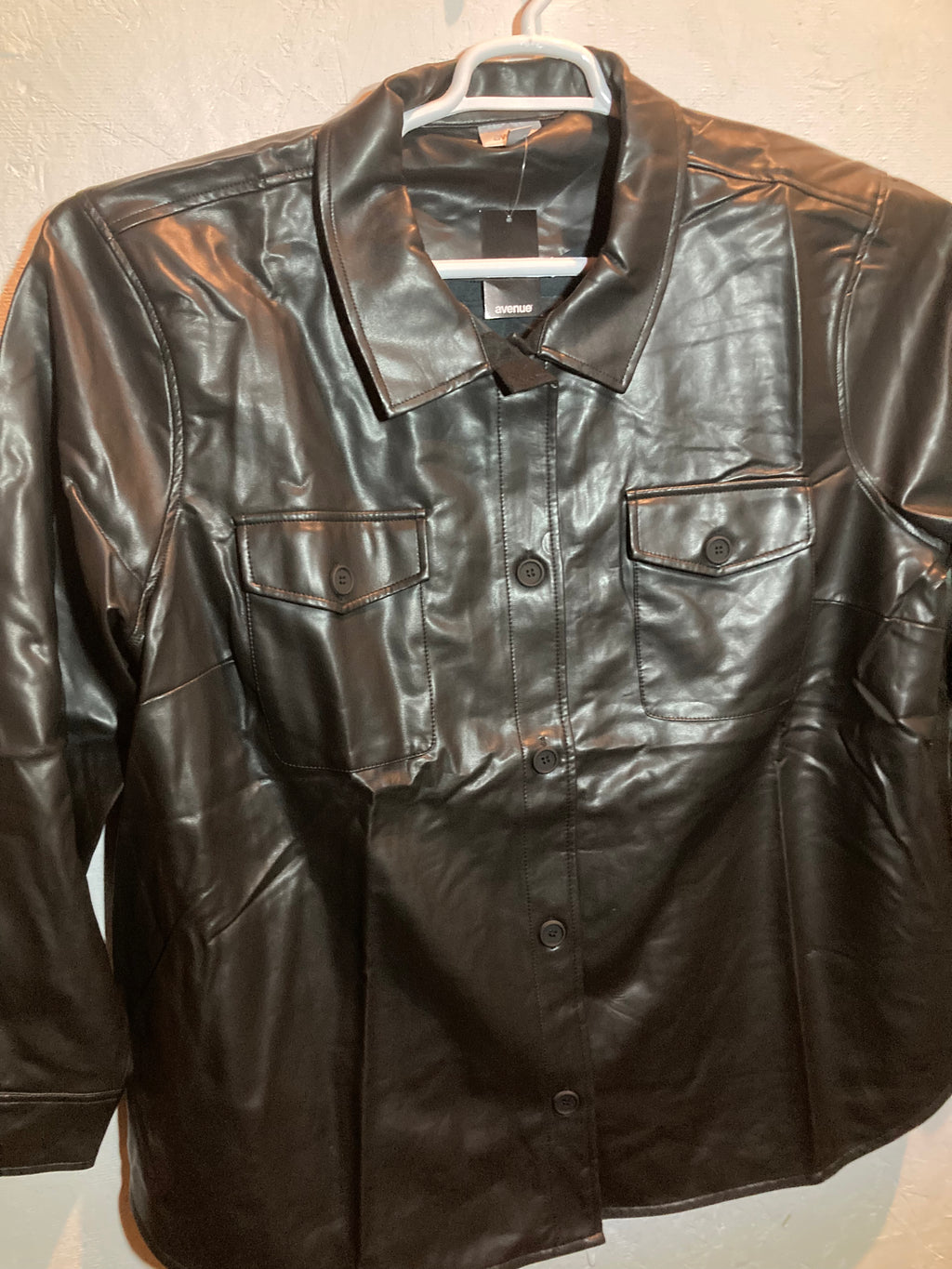 PU Black Fake Leather Jackets