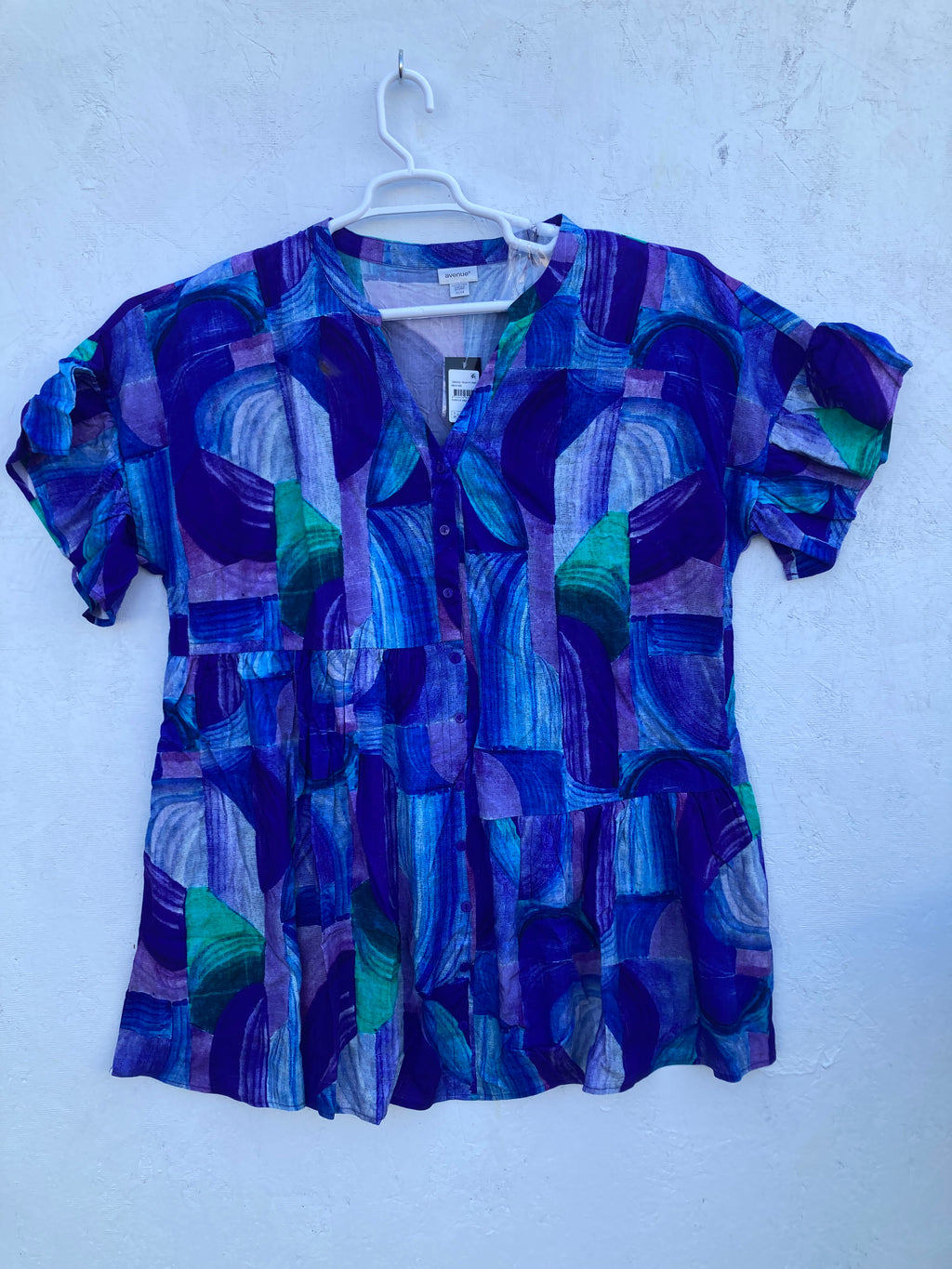Blue Circular Top Purple Haze Womens