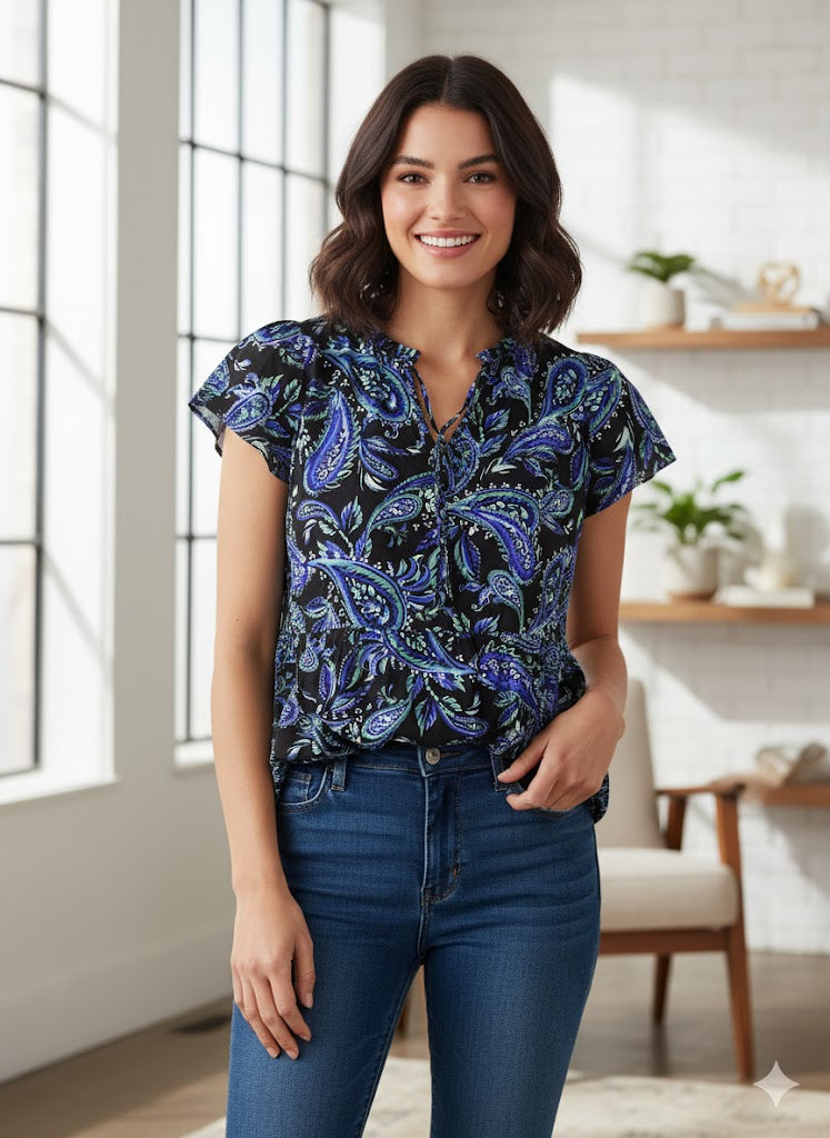 Womens Top Lani Prt Malibu