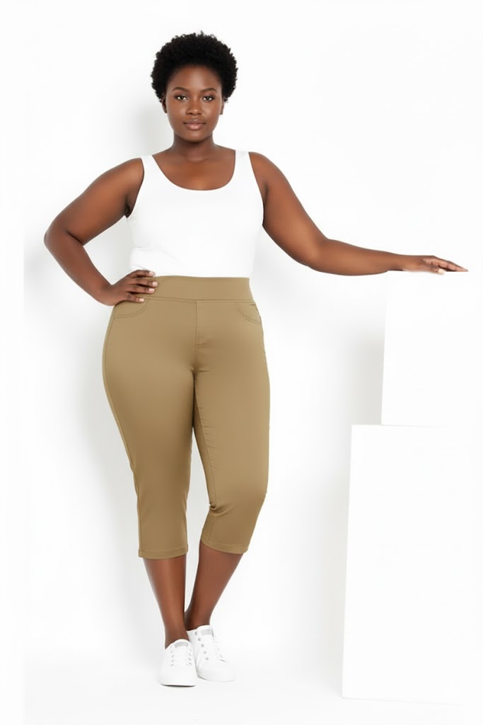 Butter Denim Pull On Crop Jeans